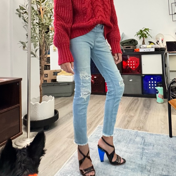 Abercrombie Kids Light Wash Leggings